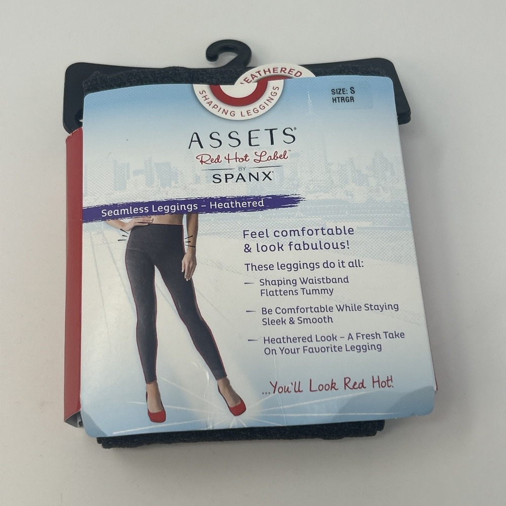 NWT SPANX Assets Women's Seamless Leggings SMALL Heather Grey